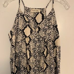Peach Love California Snake Print Tank